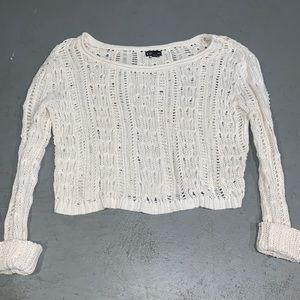 Cream crop sweater